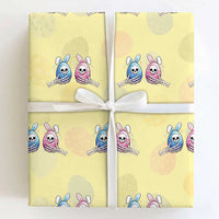 Gothic Easter Gift Wrapping Paper Roll Skeleton Hands Holding Easter Eggs