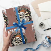 Gothic Skull Dart Master Wrapping Paper Roll Funny Skeleton Dartboard Champion Gift - Wonder Print Shop