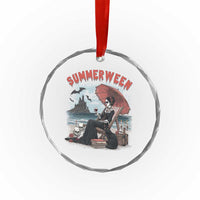 Gothic Summerween Crystal Glass Ornament Spooky Summer Halloween Horror Character - Wonder Print Shop