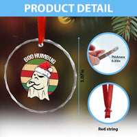 Gothic Xmas Crystal Glass Ornament Boo Humbug Santa Ghost TS09