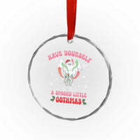 Gothic Xmas Crystal Glass Ornament Have Yourself Spooky Little Gothmas Ghost Xmas Cute Boo TS09