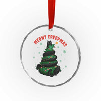 Gothic Xmas Crystal Glass Ornament Meowy Creepmas Cat Christmas Tree TS09