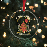 Gothic Xmas Crystal Glass Ornament Summoning Holiday Spirit Skeleton Christmas Tree TS09