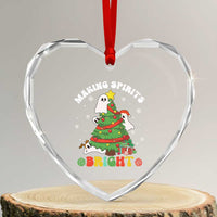 Gothic Xmas Heart Crystal Glass Ornament Making Spirits Bright Cute Ghost Christmas Tree - Wonder Print Shop