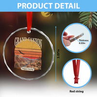 Grand Canyon Arizona 90s Desert Sunset Nostalgia Hiking Crystal Glass Ornament