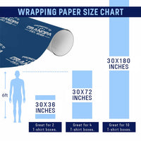 Grandpa Est 2025 Wrapping Paper Roll New Grandpa Father's Day Gift - Wonder Print Shop