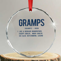 Grandpa Gift For Gramps Crystal Glass Ornament Fathers Day Birthday Gift Idea