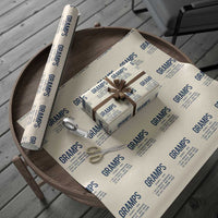 Grandpa Gift For Gramps Wrapping Paper Roll Fathers Day Birthday Gift Idea