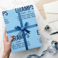 Grandpa Gift For Gramps Wrapping Paper Roll Fathers Day Birthday Gift Idea