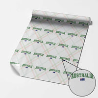 Green Yellow Australia Wrapping Paper Roll Down Under Team Australia Flag Varsity Lettering Soccer Fans Football Tournament
