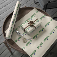 Green Yellow Australia Wrapping Paper Roll Down Under Team Australia Flag Varsity Lettering Soccer Fans Football Tournament