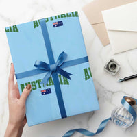 Green Yellow Australia Wrapping Paper Roll Down Under Team Australia Flag Varsity Lettering Soccer Fans Football Tournament