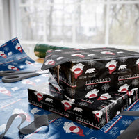 Greenland Arctic Circle Wrapping Paper Roll Map Compass and Polar Bear Adventure