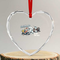 Greenland Not For Sale Heart Crystal Glass Ornament Political Humor Gift