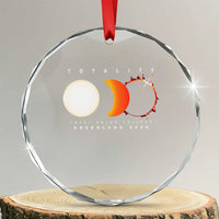 Greenland Total Solar Eclipse 2026 Totality Crystal Glass Ornament Travel Souvenir Astronomy Geek Gift