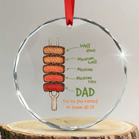 Grill Dad Crystal Glass Ornament You're The Rarest of Them All BBQ Father