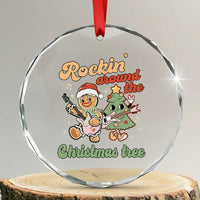 Groovy Christmas Crystal Glass Ornament Rockin' Around The Xmas Tree Groovy Gingerbread Man TS02