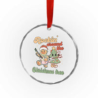 Groovy Christmas Crystal Glass Ornament Rockin' Around The Xmas Tree Groovy Gingerbread Man TS02