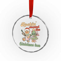 Groovy Christmas Crystal Glass Ornament Rockin' Around The Xmas Tree Groovy Gingerbread Man TS02