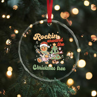 Groovy Christmas Crystal Glass Ornament Rockin' Around The Xmas Tree Groovy Gingerbread Man TS02