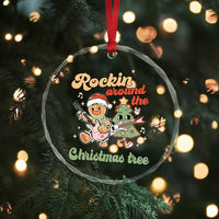 Groovy Christmas Crystal Glass Ornament Rockin' Around The Xmas Tree Groovy Gingerbread Man TS02