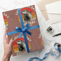 Groundhog Day Is My Birthday Wrapping Paper Roll Funny Woodchuck Retro Vintage - Wonder Print Shop