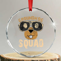 Groundhog Squad Crystal Glass Ornament Cute Woodchuck Happy Groundhog Day TS02