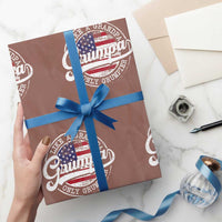 Grumpa Like Regular Grandpa Only Grumpier Wrapping Paper Roll Funny Grandfather Grandpa American Flag - Wonder Print Shop