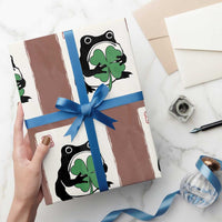 Grumpy Frog Japanese Wrapping Paper Roll St Patricks Day Gift
