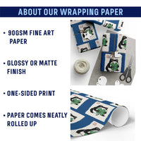 Grumpy Frog Japanese Wrapping Paper Roll St Patricks Day Gift