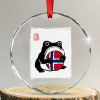 Grumpy Frog Norway Soccer Fan Crystal Glass Ornament Japanese Style Match Day