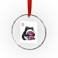 Grumpy Frog Norway Soccer Fan Crystal Glass Ornament Japanese Style Match Day