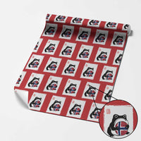 Grumpy Frog Norway Soccer Fan Wrapping Paper Roll Japanese Style Match Day