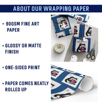 Grumpy Frog Norway Soccer Fan Wrapping Paper Roll Japanese Style Match Day