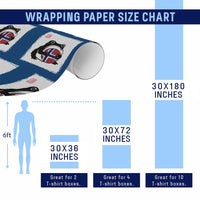 Grumpy Frog Norway Soccer Fan Wrapping Paper Roll Japanese Style Match Day