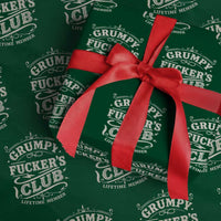Grumpy Fucker's Club Lifetime Member Wrapping Paper Roll Funny Sarcastic
