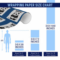 Grumpy Panda Says Nope Wrapping Paper Roll Japanese Aesthetic Panda Bear Graphic