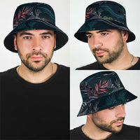Guatemala Quetzal Bird Pattern Bucket Hat Embroidery Effect