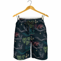 Guatemala Quetzal Bird Pattern Shorts for Men Embroidery Effect