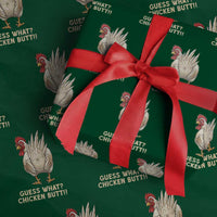 Guess What Chicken Butt Joke Wrapping Paper Roll Funny Chicken Lover Graphic