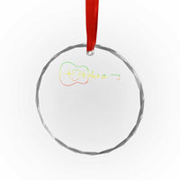 Guitar Rastafari Heartbeat Crystal Glass Ornament Jamaica ECG Pulse Rasta Reggae Music Vibes TS10