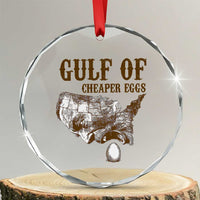 Gulf of Cheaper Eggs Crystal Glass Ornament Gulf of Mexico - Wonder Print Shop