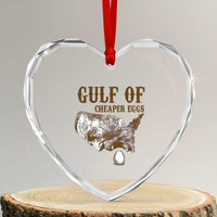 Gulf of Cheaper Eggs Heart Crystal Glass Ornament Gulf of Mexico - Wonder Print Shop