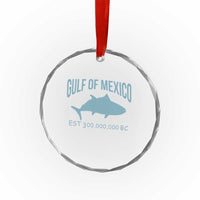 Gulf of Mexico Crystal Glass Ornament Est 300,000,000 BC Funny Tuna TS02