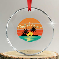 Gulf Of Mexico Crystal Glass Ornament Forever Beach Palms Summer Vacation TS02