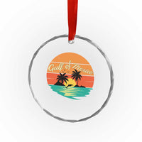 Gulf Of Mexico Crystal Glass Ornament Forever Beach Palms Summer Vacation - Wonder Print Shop