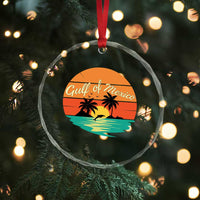 Gulf Of Mexico Crystal Glass Ornament Forever Beach Palms Summer Vacation - Wonder Print Shop