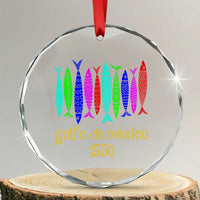 Gulf of Mexico Crystal Glass Ornament Golfo de México 1550 Retro Tuna - Wonder Print Shop