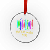 Gulf of Mexico Crystal Glass Ornament Golfo de México 1550 Retro Tuna - Wonder Print Shop
