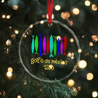 Gulf of Mexico Crystal Glass Ornament Golfo de México 1550 Retro Tuna TS02